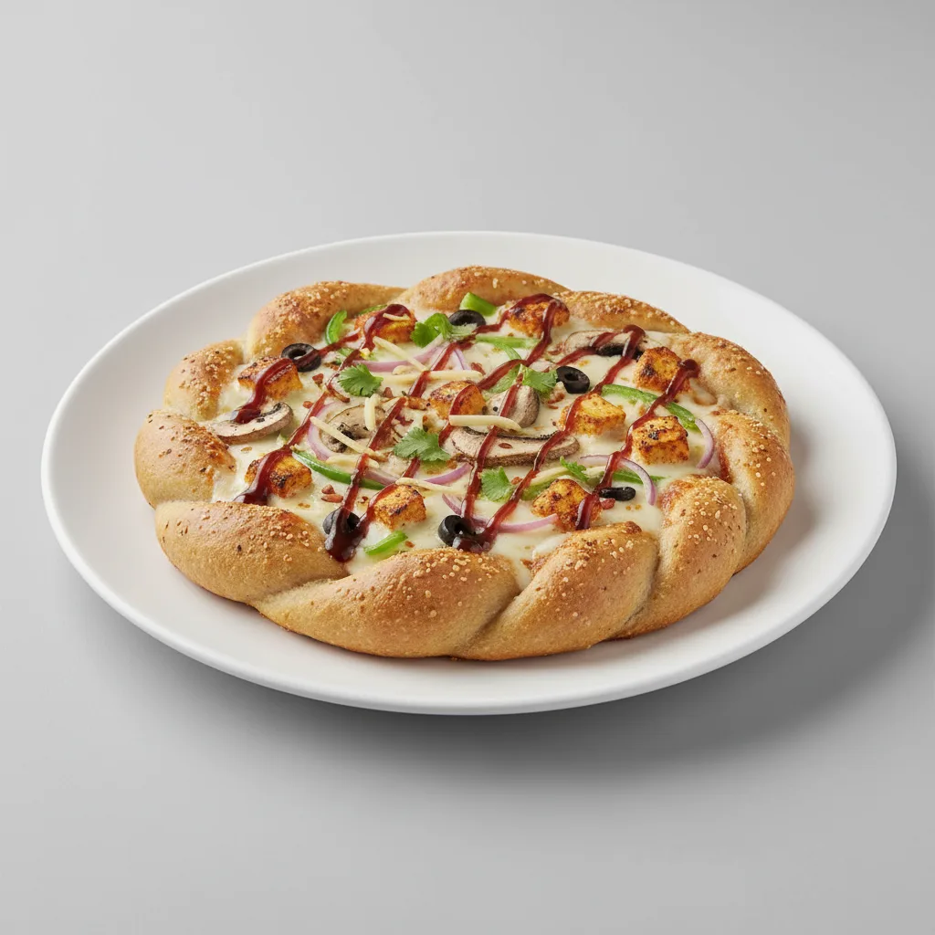 Gluten-Free Bombay Garlic Paneer Pizza Twist