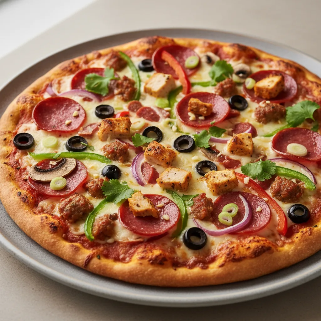 Gluten-Free Desi Combo Pizza