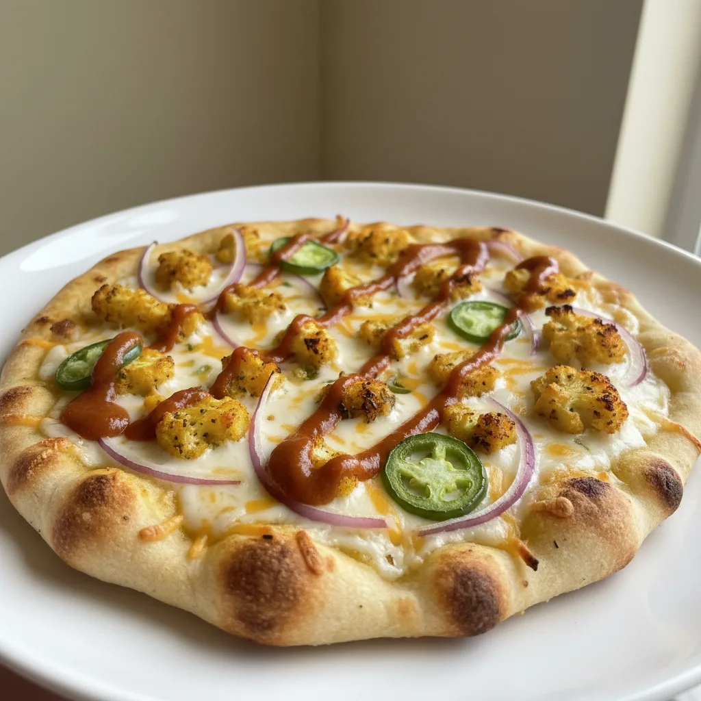 Achari Gobi Naan Pizza