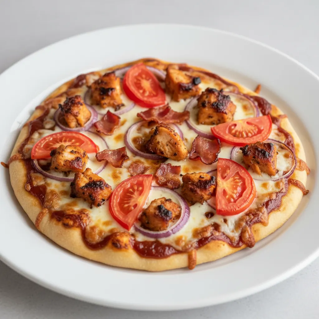 BBQ Chicken Naan Pizza