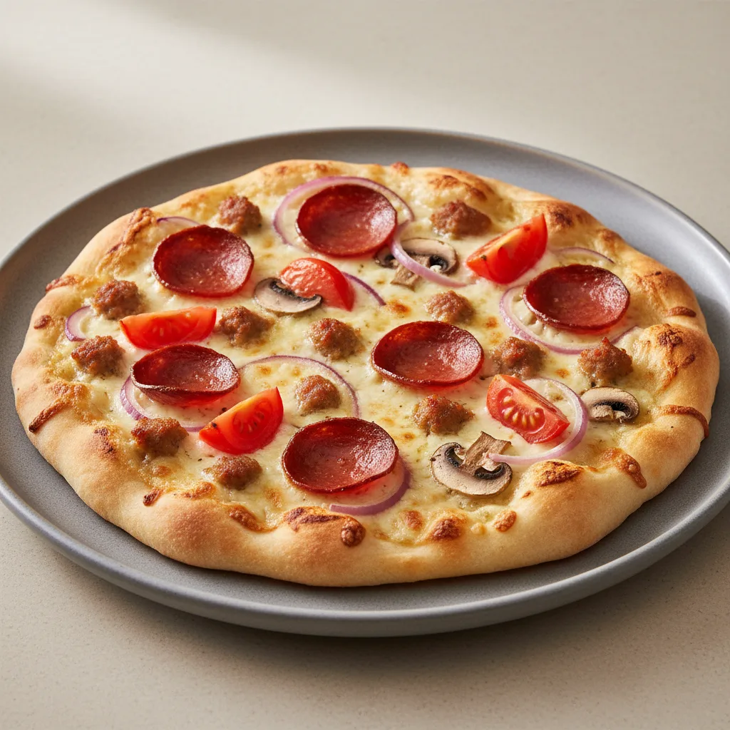 Italian Garlic Chicken Naan Pizza
