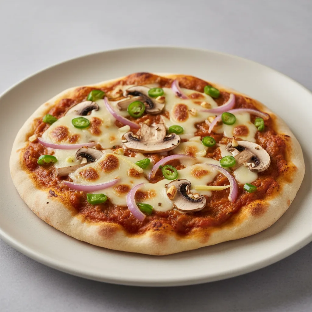 Tikka Masala Veggie Naan Pizza