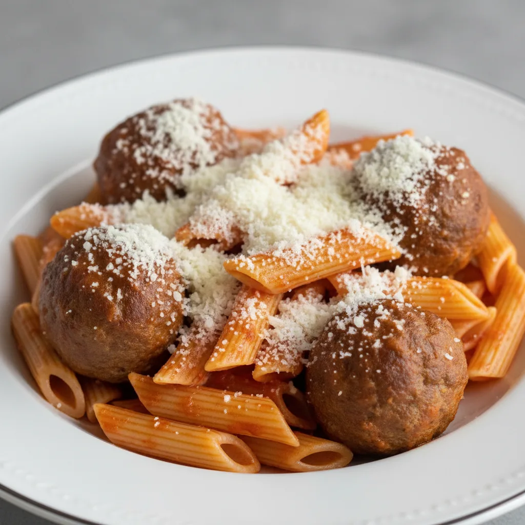 Meatball Penne Pasta