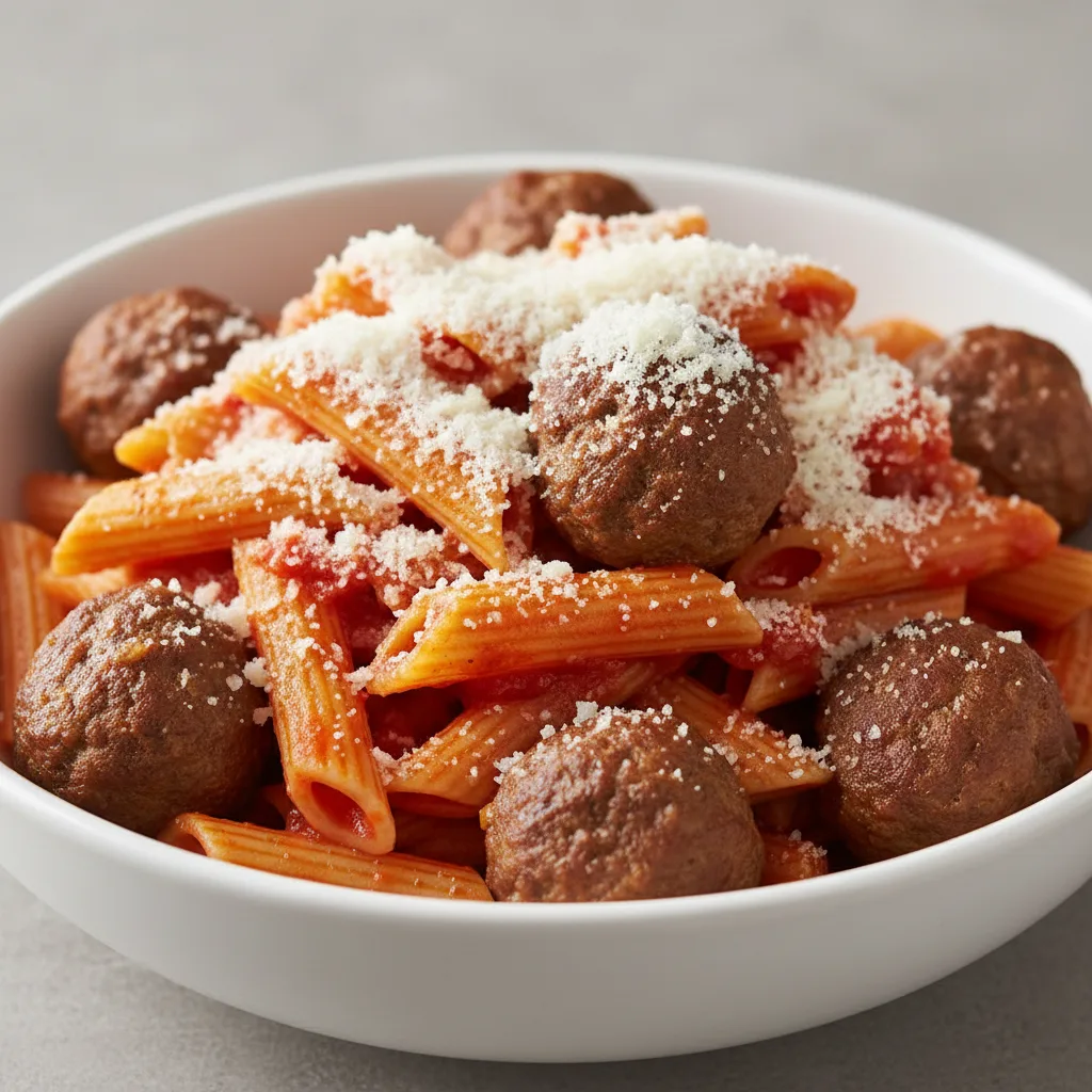 Penne Meatball Pasta Twist