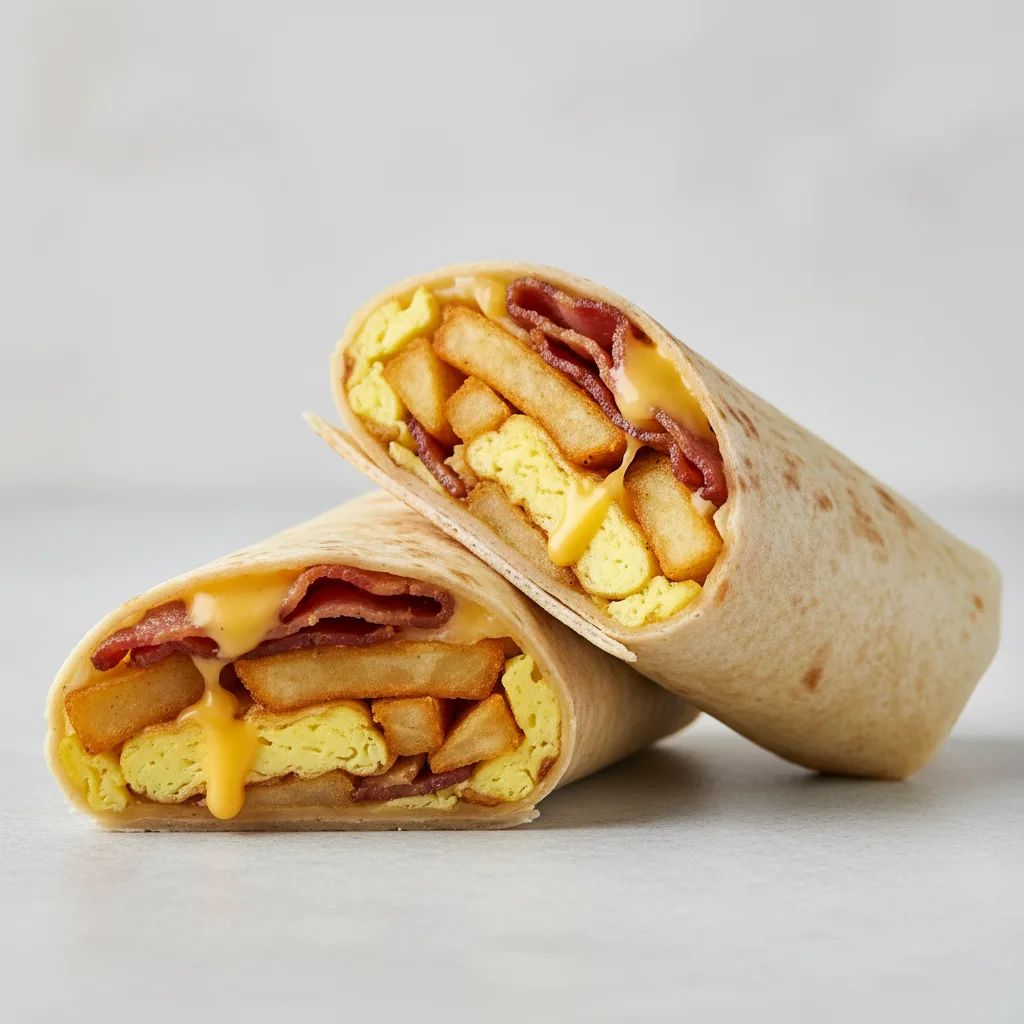 Bacon and Cheese Breakfast Wrap
