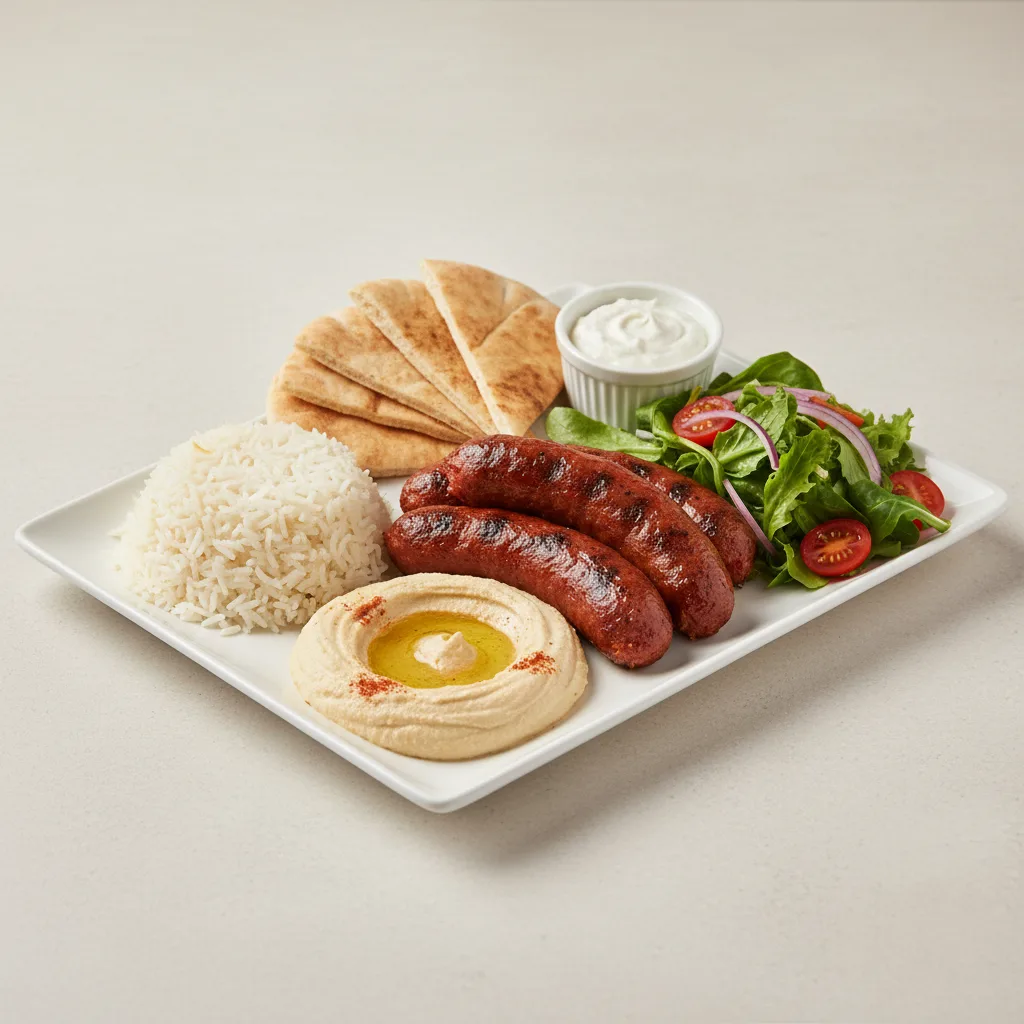 Merguez Spicy Sausage Plate