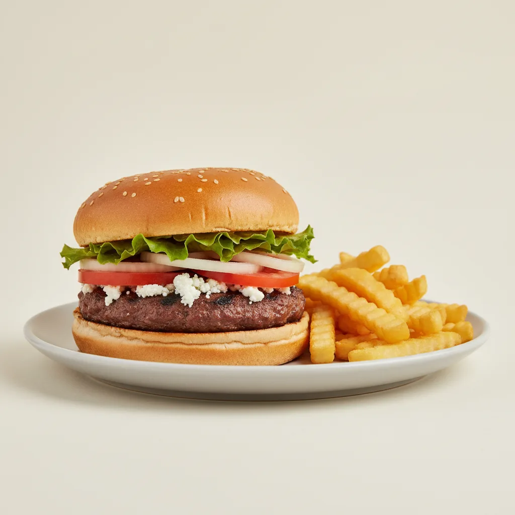 Mediterranean Style Burger Mediterranean Style Burger