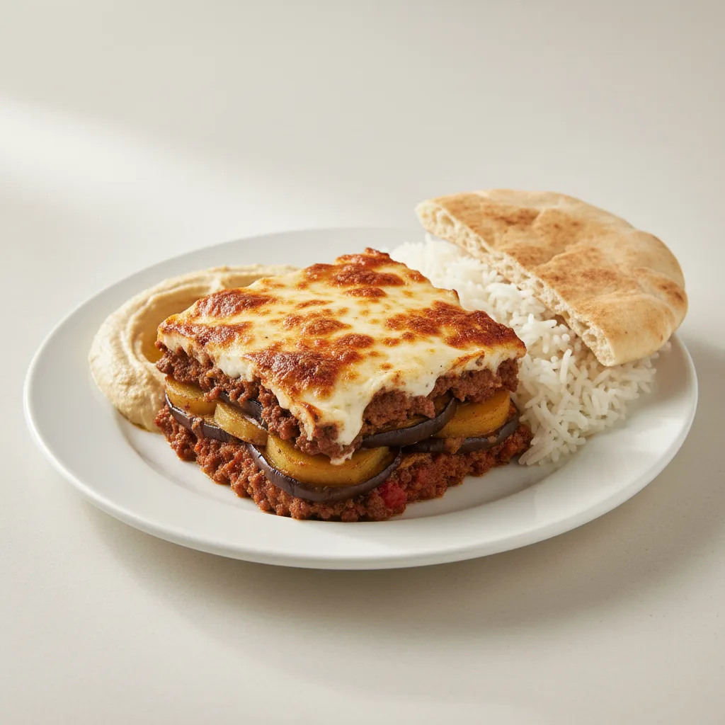 Meat Moussaka Plate Meat Moussaka Plate