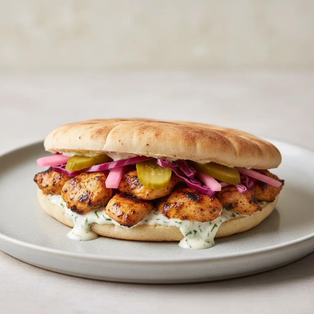 Shish Taouk Chicken Pita Sandwich Shish Taouk Chicken Pita Sandwich