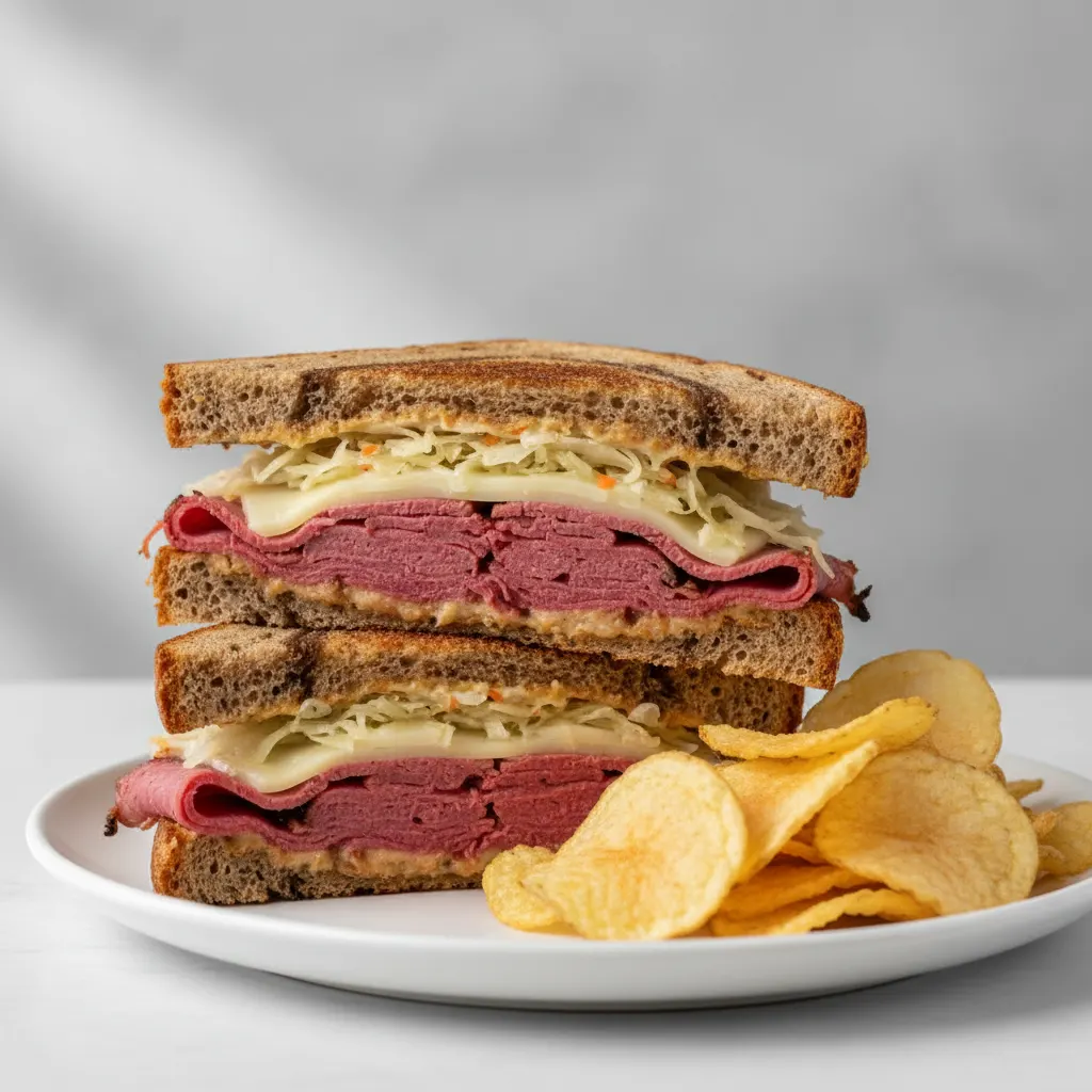 Unreal Ruben Vegan Gluten-Free Sandwich and Chips Unreal Ruben Vegan Gluten-Free Sandwich and Chips