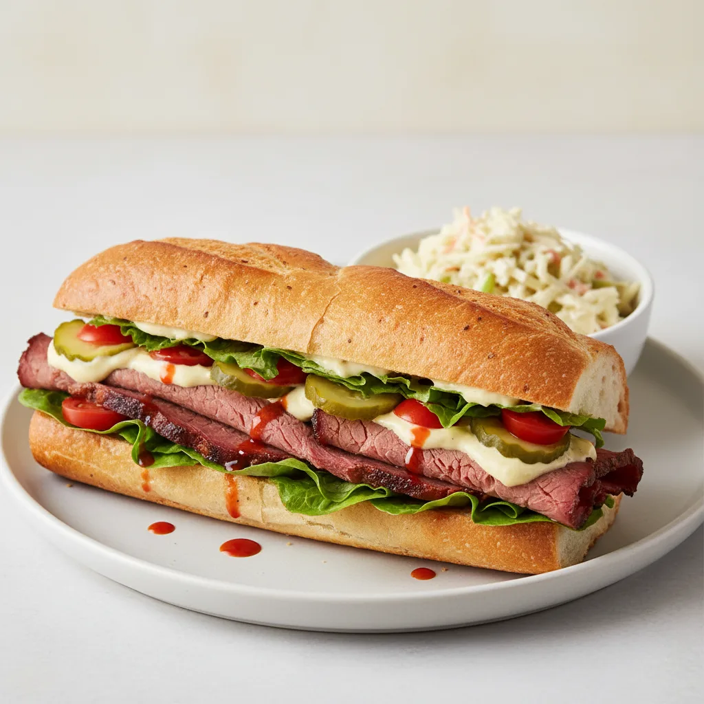 French Roll Sandwich with Apple Coleslaw French Roll Sandwich with Apple Coleslaw