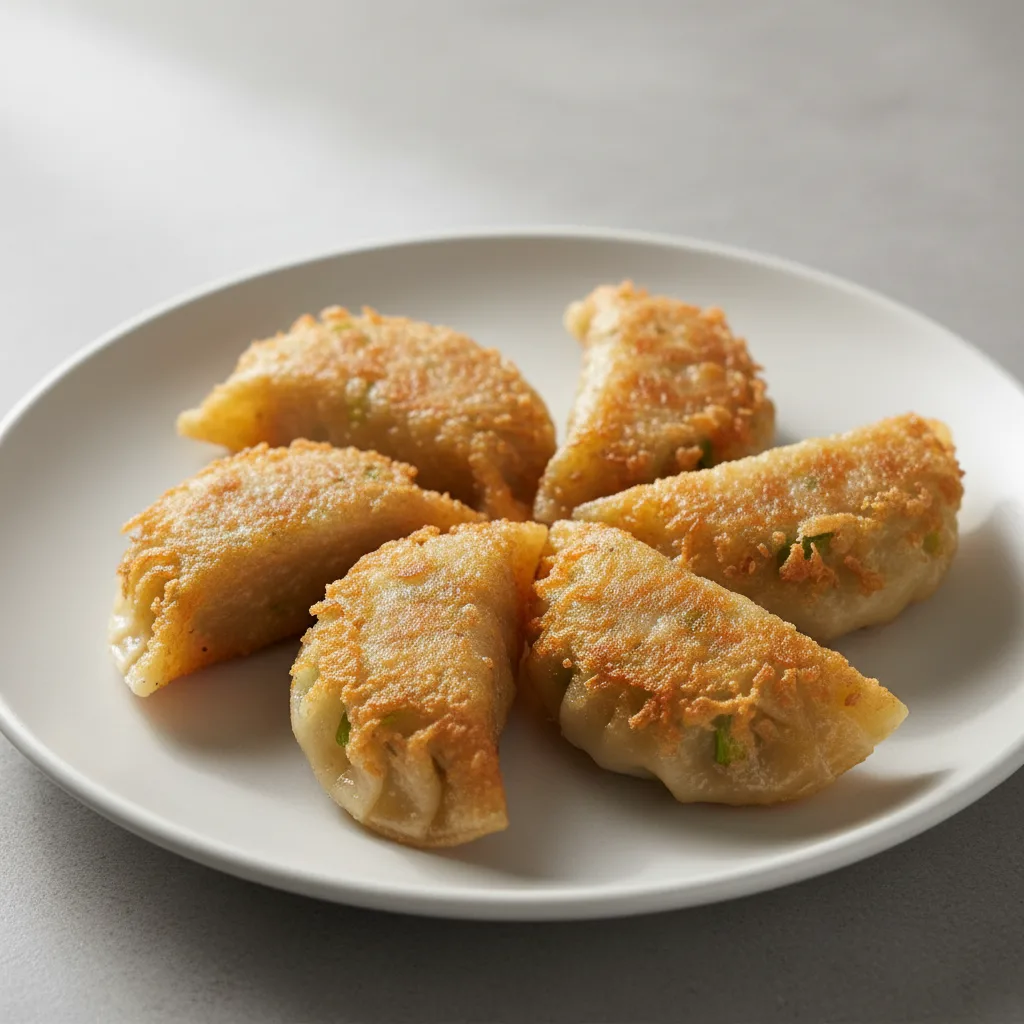 Fried Shrimp and Leeks Dumplings