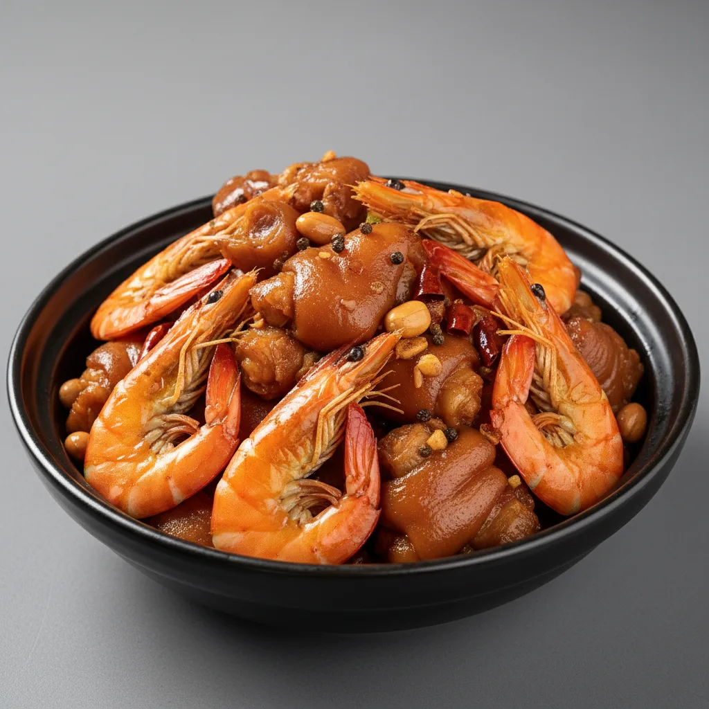 Pig Trotters and Prawn Dry Pot