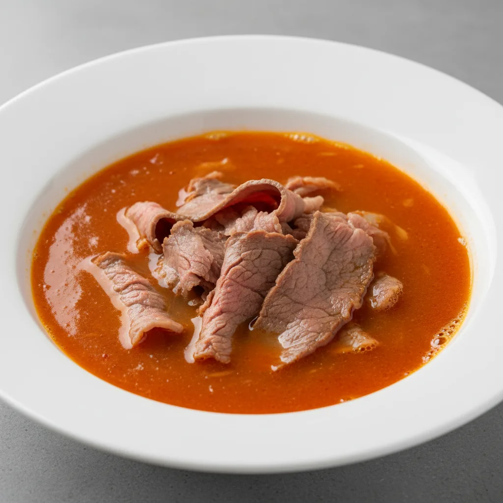 Sliced Beef in Sour Tomato Soup