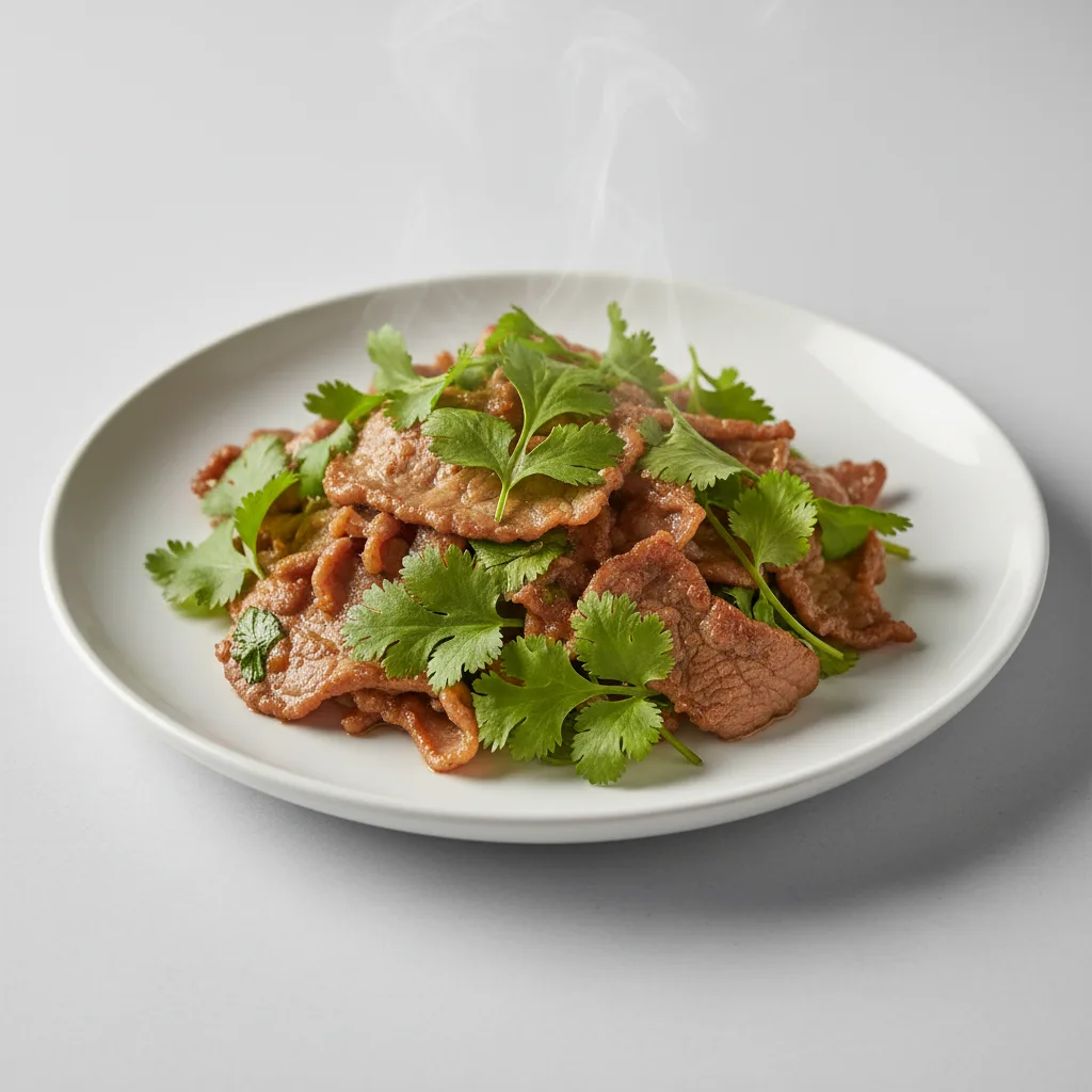 Stir Fried Cilantro Lamb