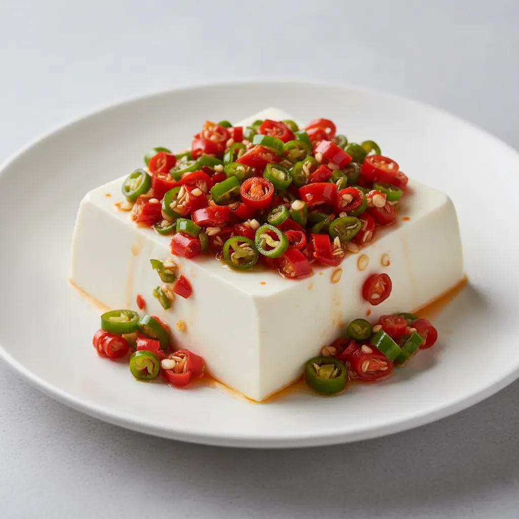 Tofu with Chopped Chili