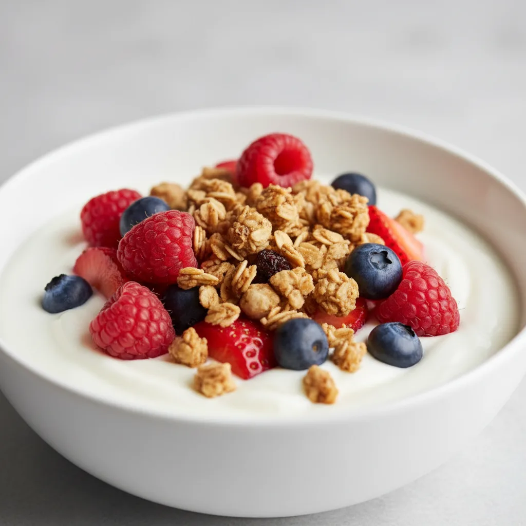 Greek Yogurt with Fresh Berries and Granola