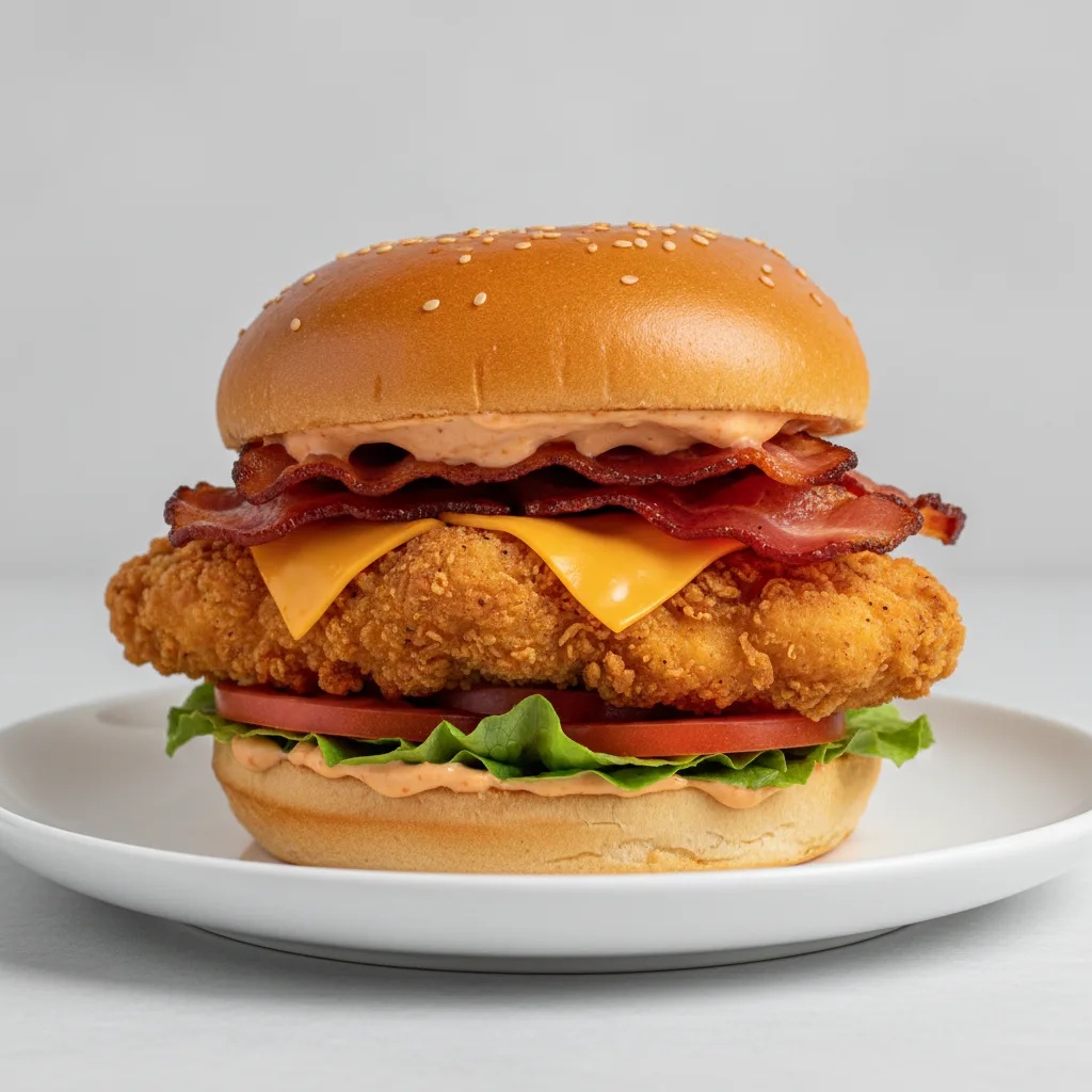 Crispy Chicken Club Burger Crispy Chicken Club Burger