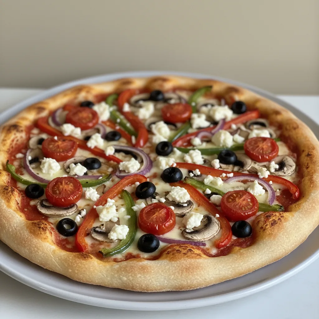 Greek Vegetarian Pizza Greek Vegetarian Pizza