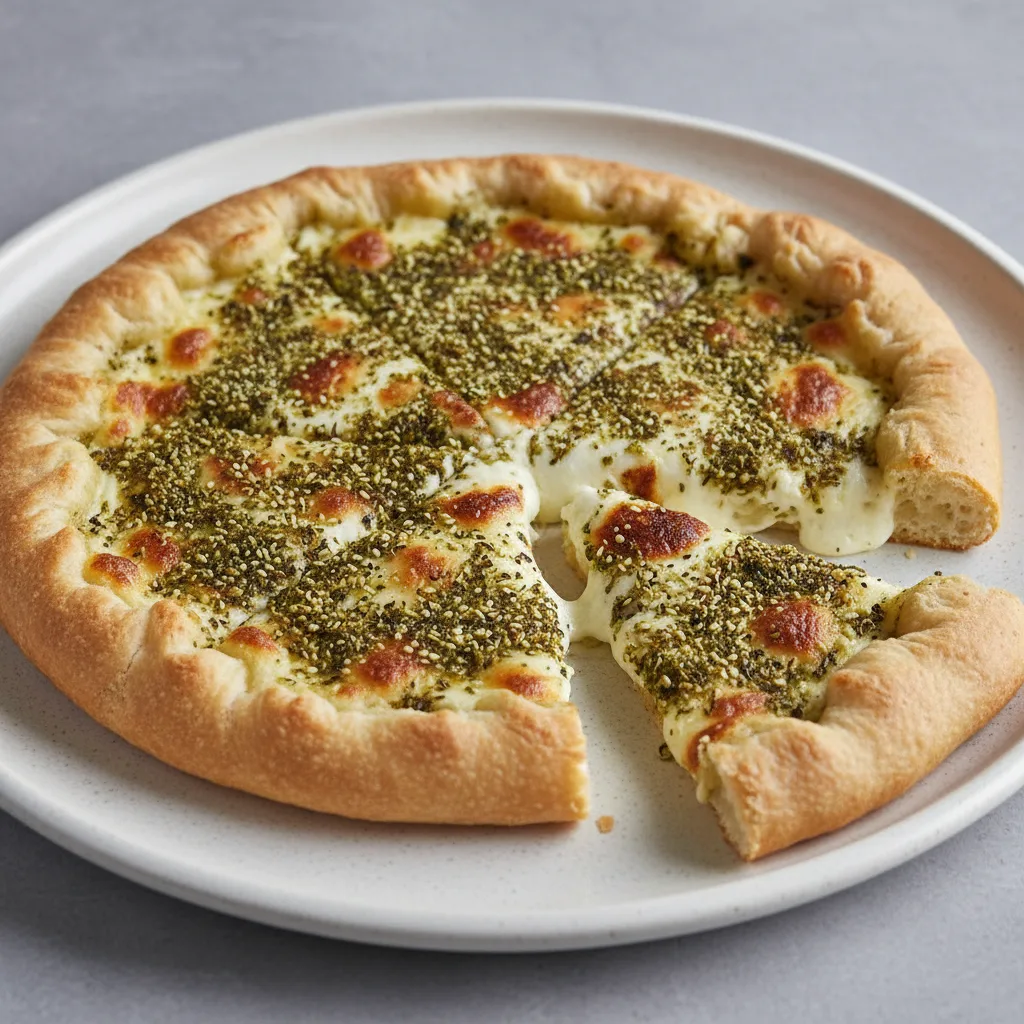 Akkawi Cheese Pie with Zaatar (10 Inch) Akkawi Cheese Pie with Zaatar (10 Inch)