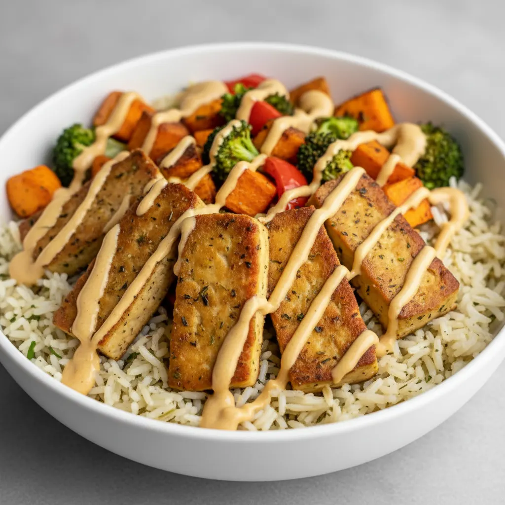 Garden Vegan Tempeh Bowl - Rice Garden Vegan Tempeh Bowl - Rice