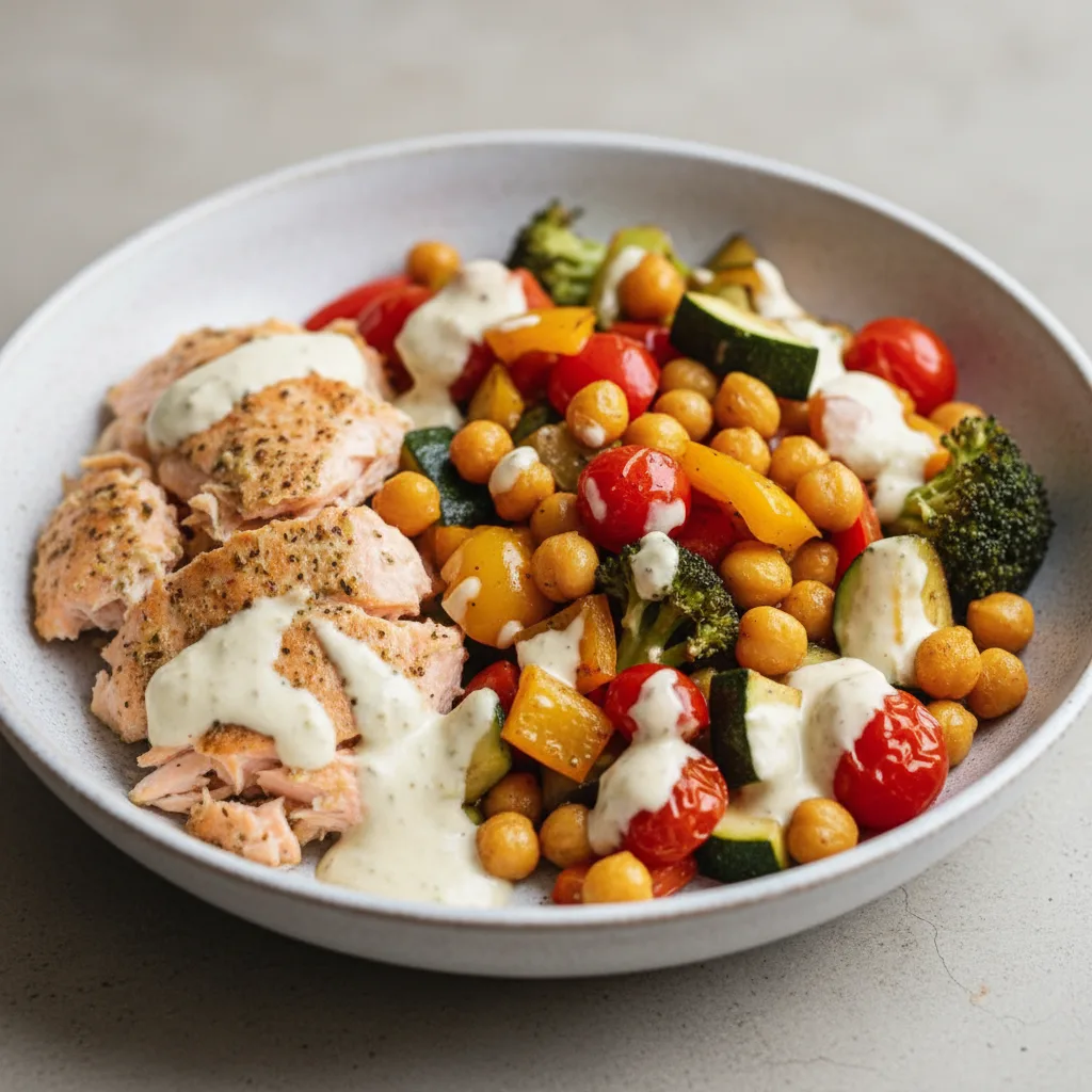 Golden Coast Salmon and Veggies Bowl Golden Coast Salmon and Veggies Bowl