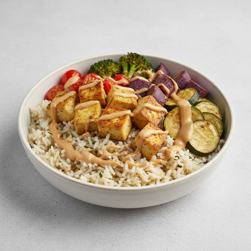 Garden Vegan Tofu Bowl - Rice Garden Vegan Tofu Bowl - Rice
