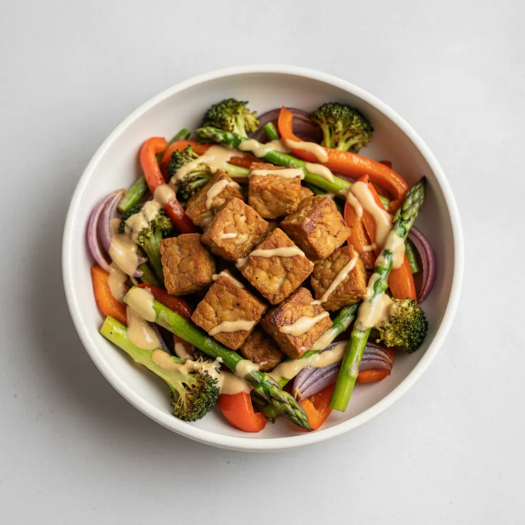 Vegan Tempeh and Veggies Bowl Vegan Tempeh and Veggies Bowl