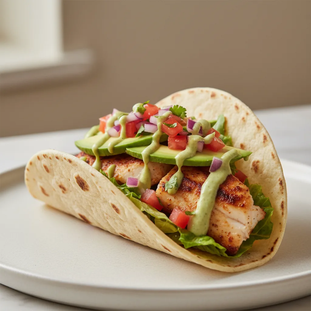 Flour Tortilla Fish Taco Flour Tortilla Fish Taco