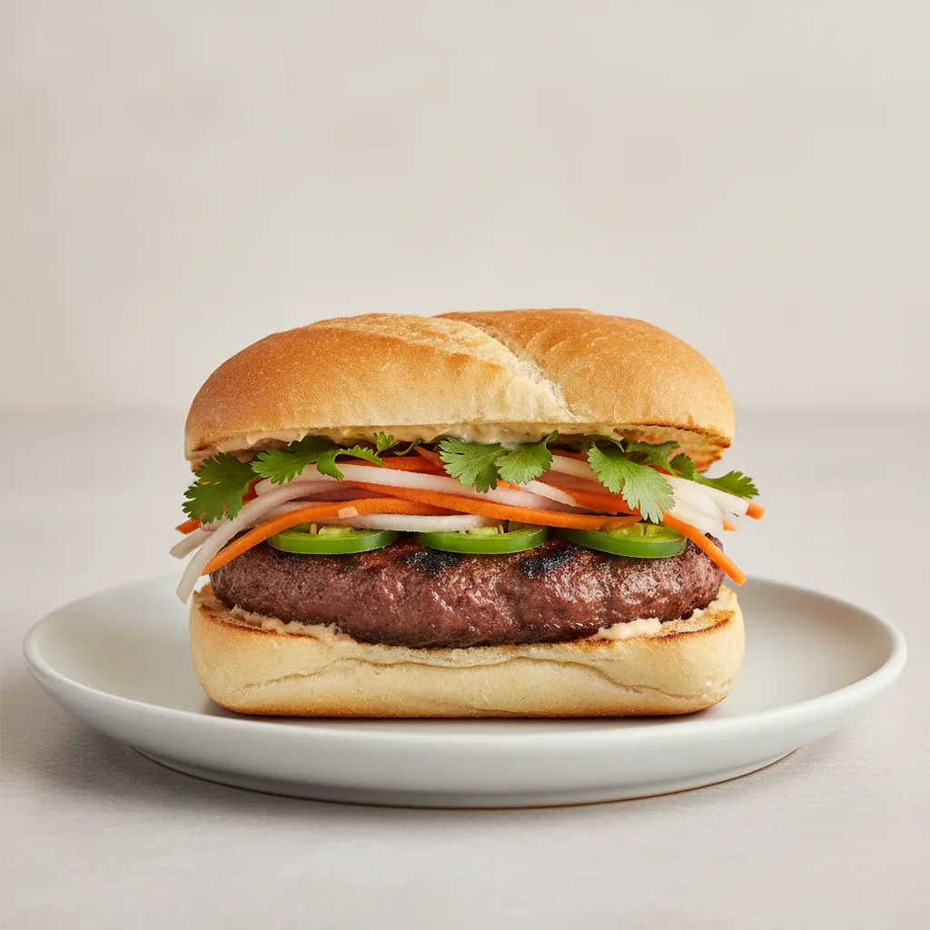 Beef Patty Banh Mi Burger Beef Patty Banh Mi Burger