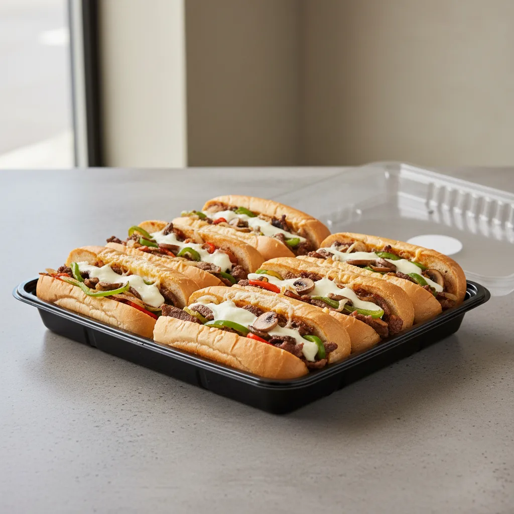Philly Cheesesteak Sub Tray Philly Cheesesteak Sub Tray