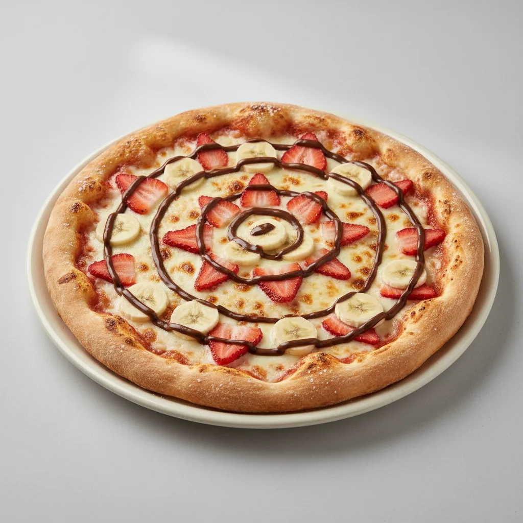 Nutella with Strawberry Pizza Nutella with Strawberry Pizza