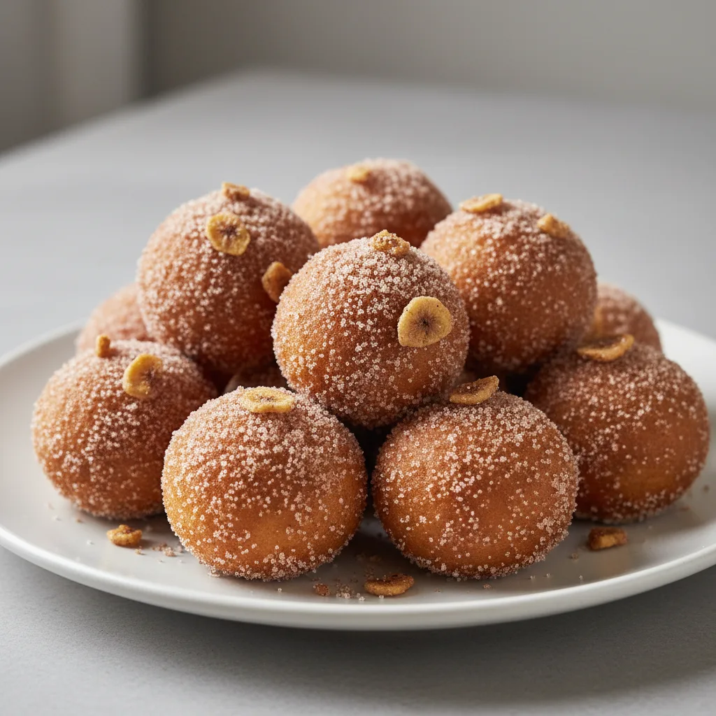 Banana Cinnamon and Sugar Donut Holes Banana Cinnamon and Sugar Donut Holes