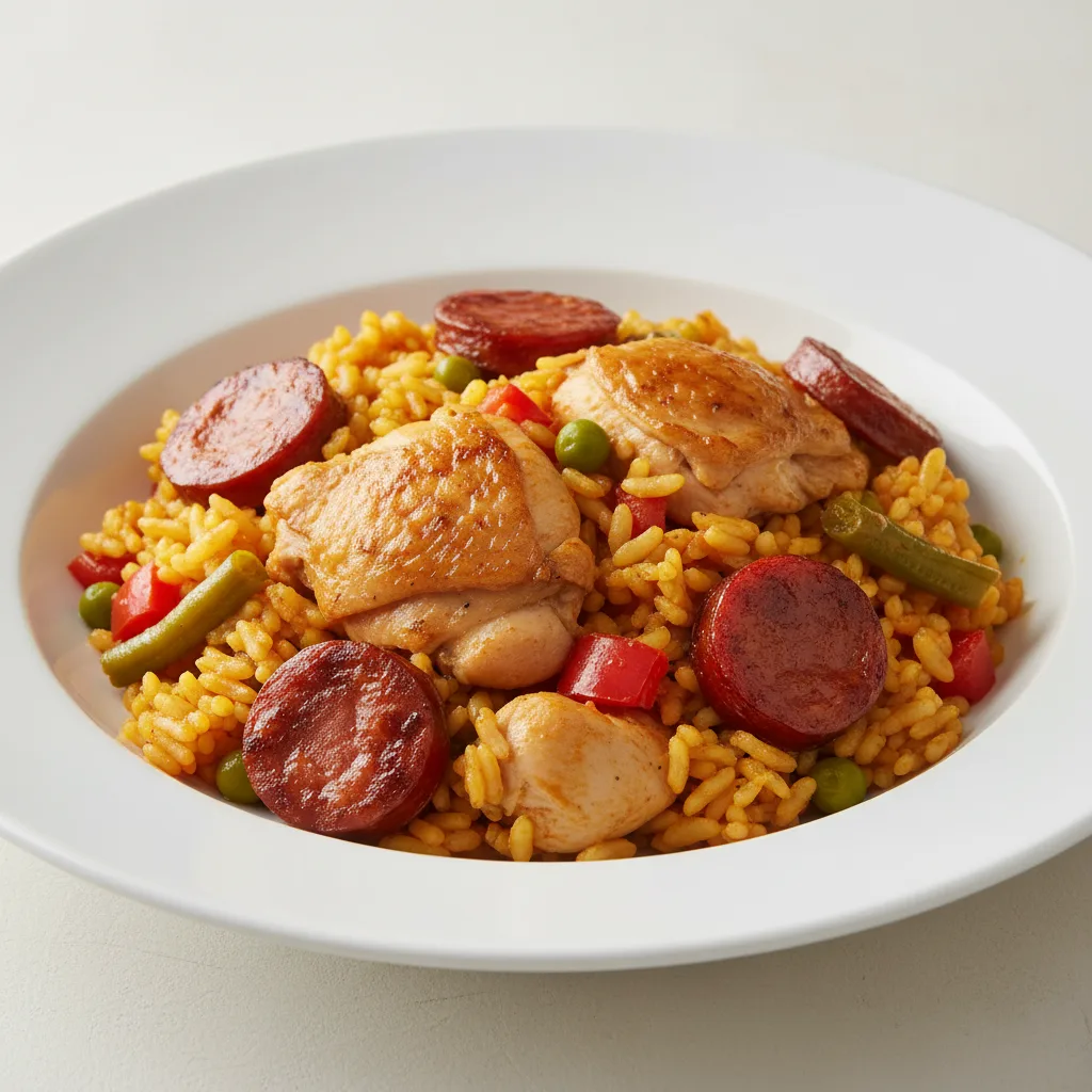 Chicken and Linguica Paella Chicken and Linguica Paella