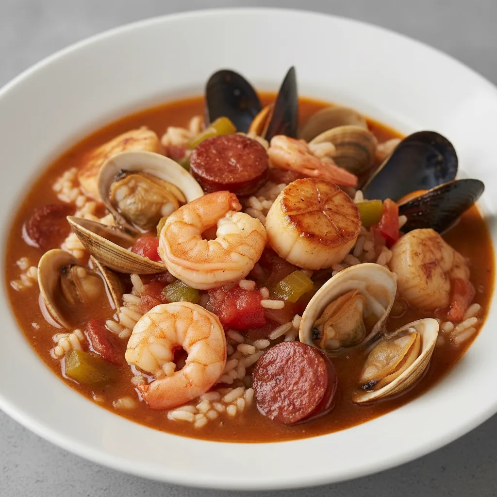 Seafood and Andouille Gumbo Seafood and Andouille Gumbo