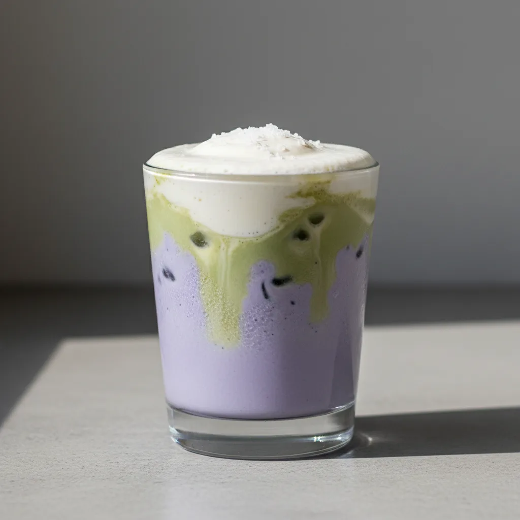 Ube Green Tea Smoothie with Rock Salt Crema Ube Green Tea Smoothie with Rock Salt Crema