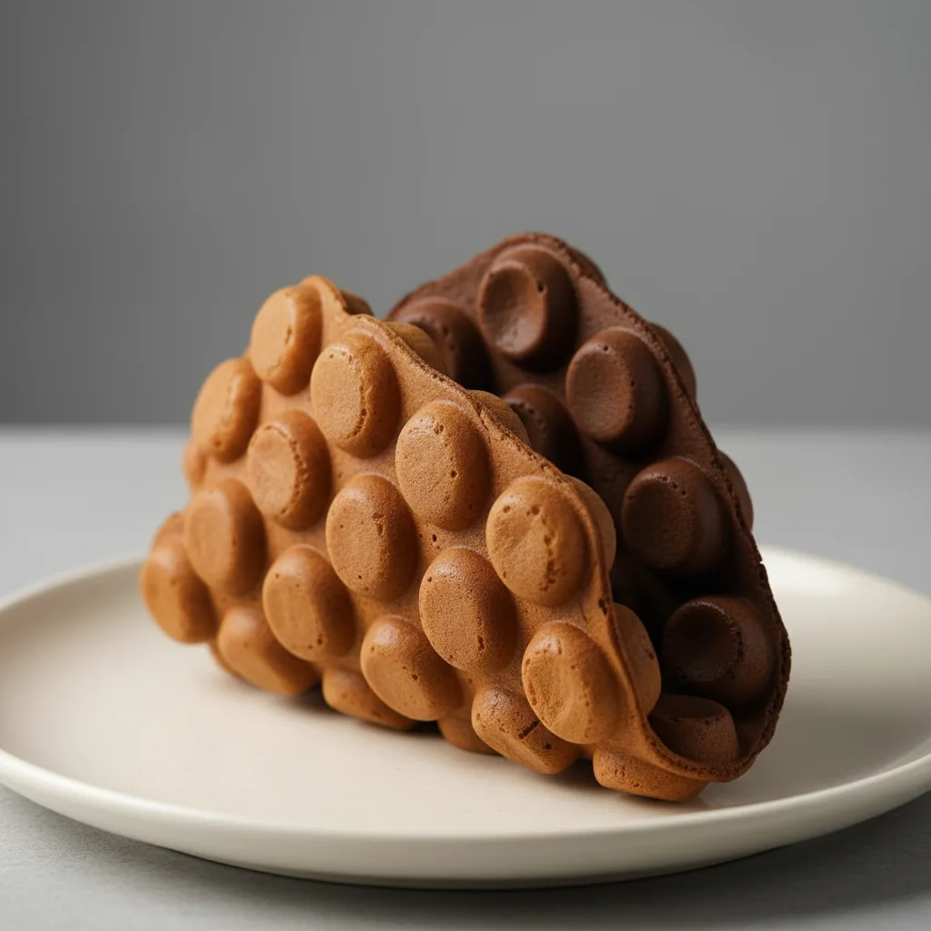 Chocolate Half and Half Waffle Chocolate Half and Half Waffle