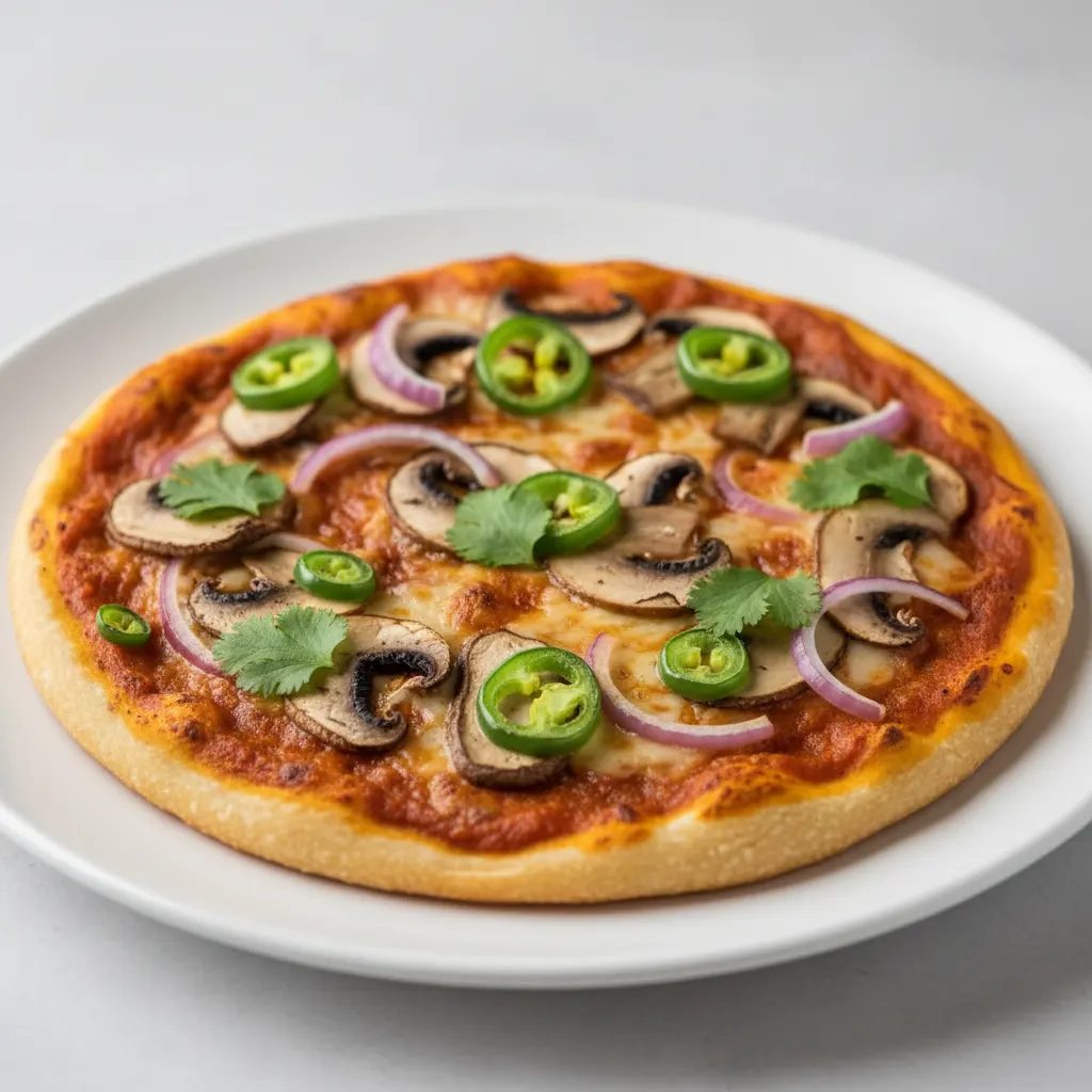 Gluten-Free Vegetarian Spicy Himalayan Pizza Gluten-Free Vegetarian Spicy Himalayan Pizza