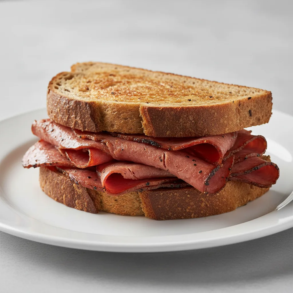 Grilled Kosher Salami Sandwich Grilled Kosher Salami Sandwich
