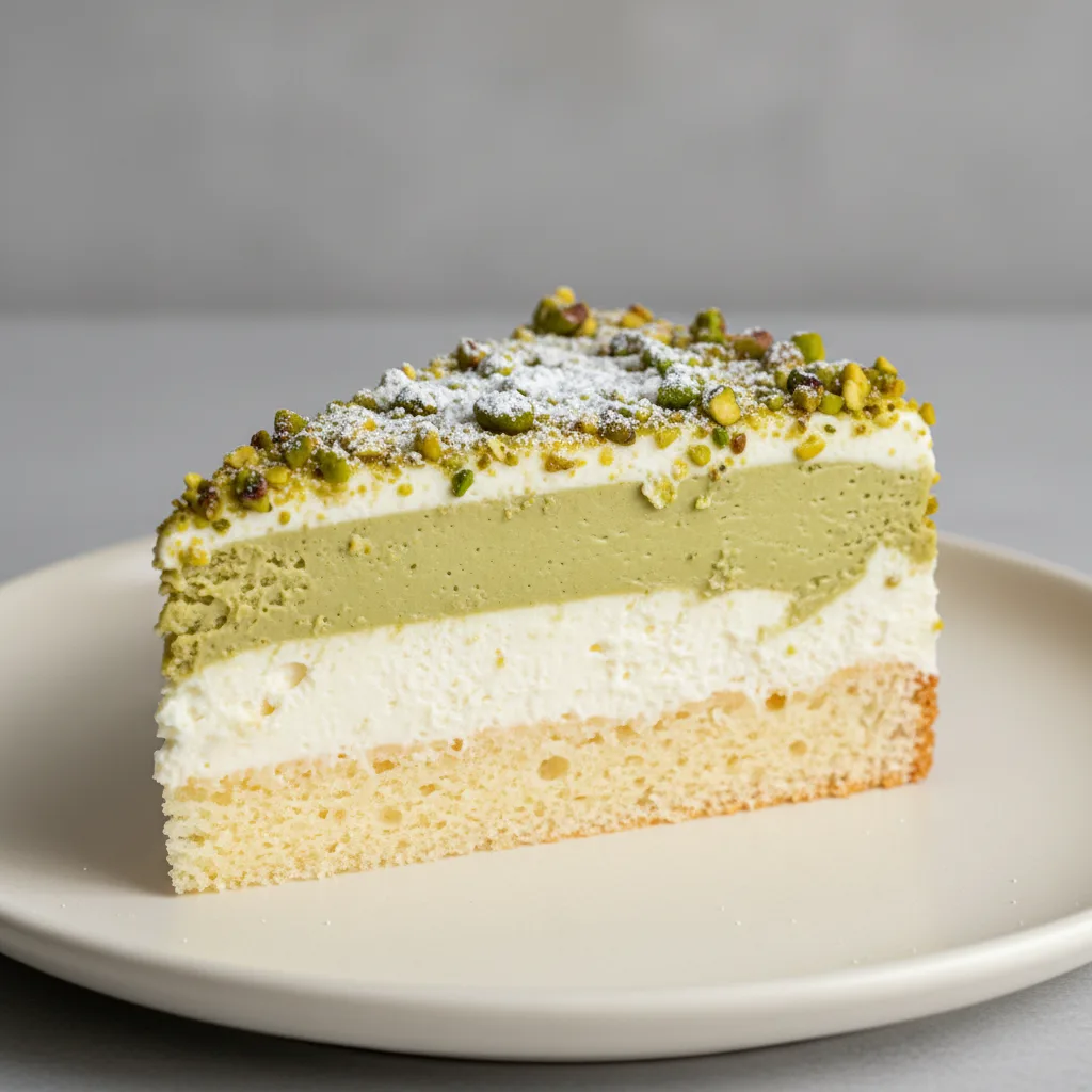 Pistachio Ricotta Cake Slice Pistachio Ricotta Cake Slice