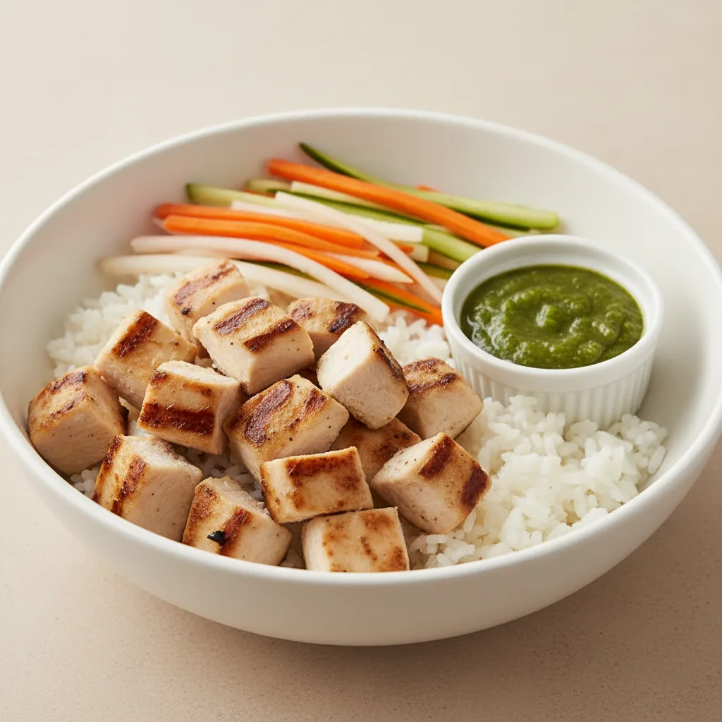 Gluten Free Chicken Rice Bowl with Veggie Sauce Gluten Free Chicken Rice Bowl with Veggie Sauce