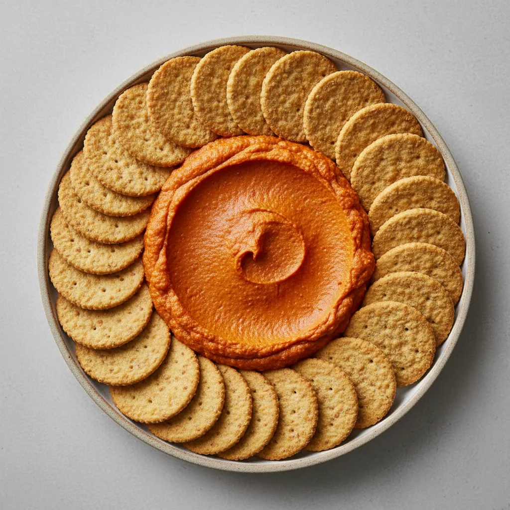Red Pepper Dip Platter Red Pepper Dip Platter