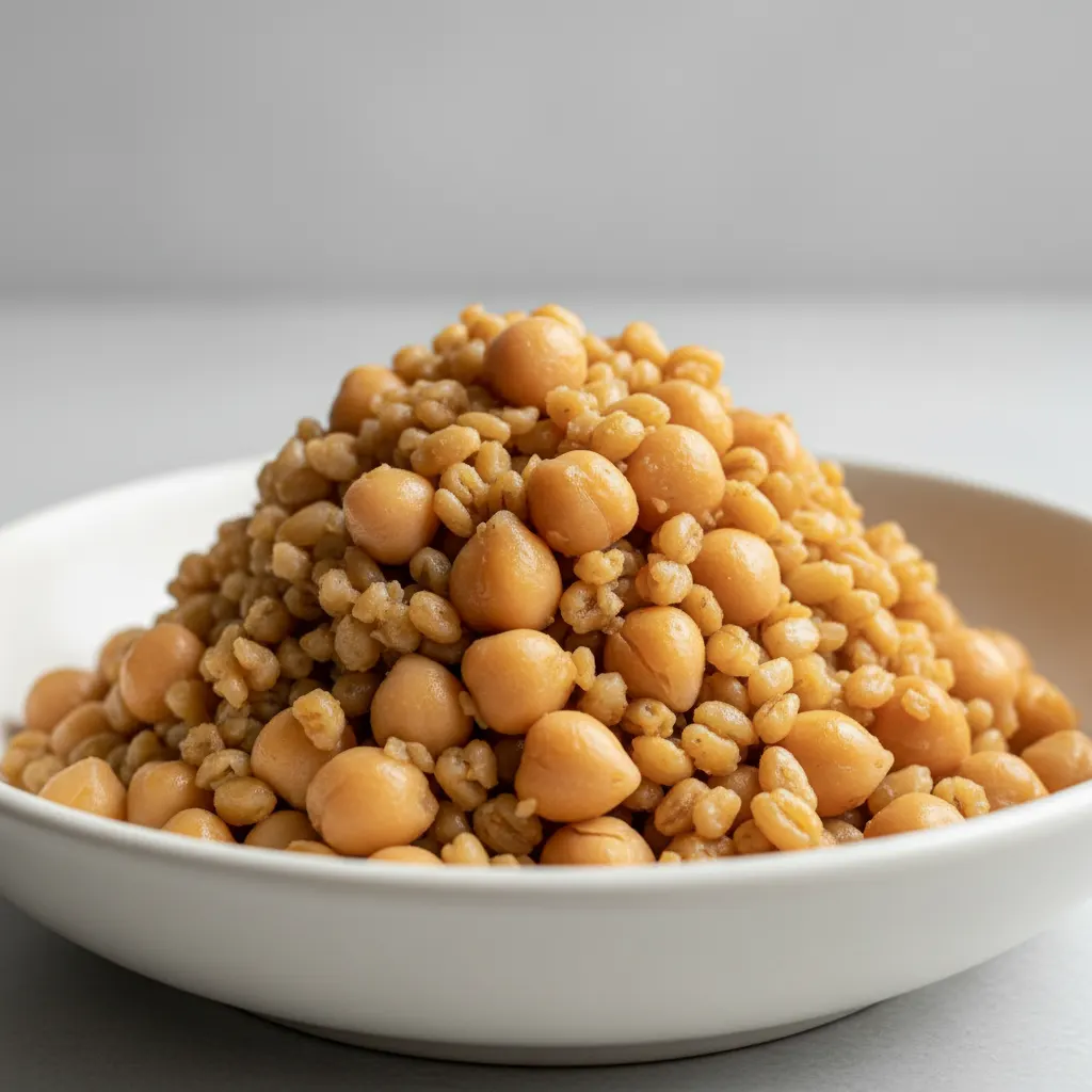 Wheat Pilaf and Garbanzo Beans