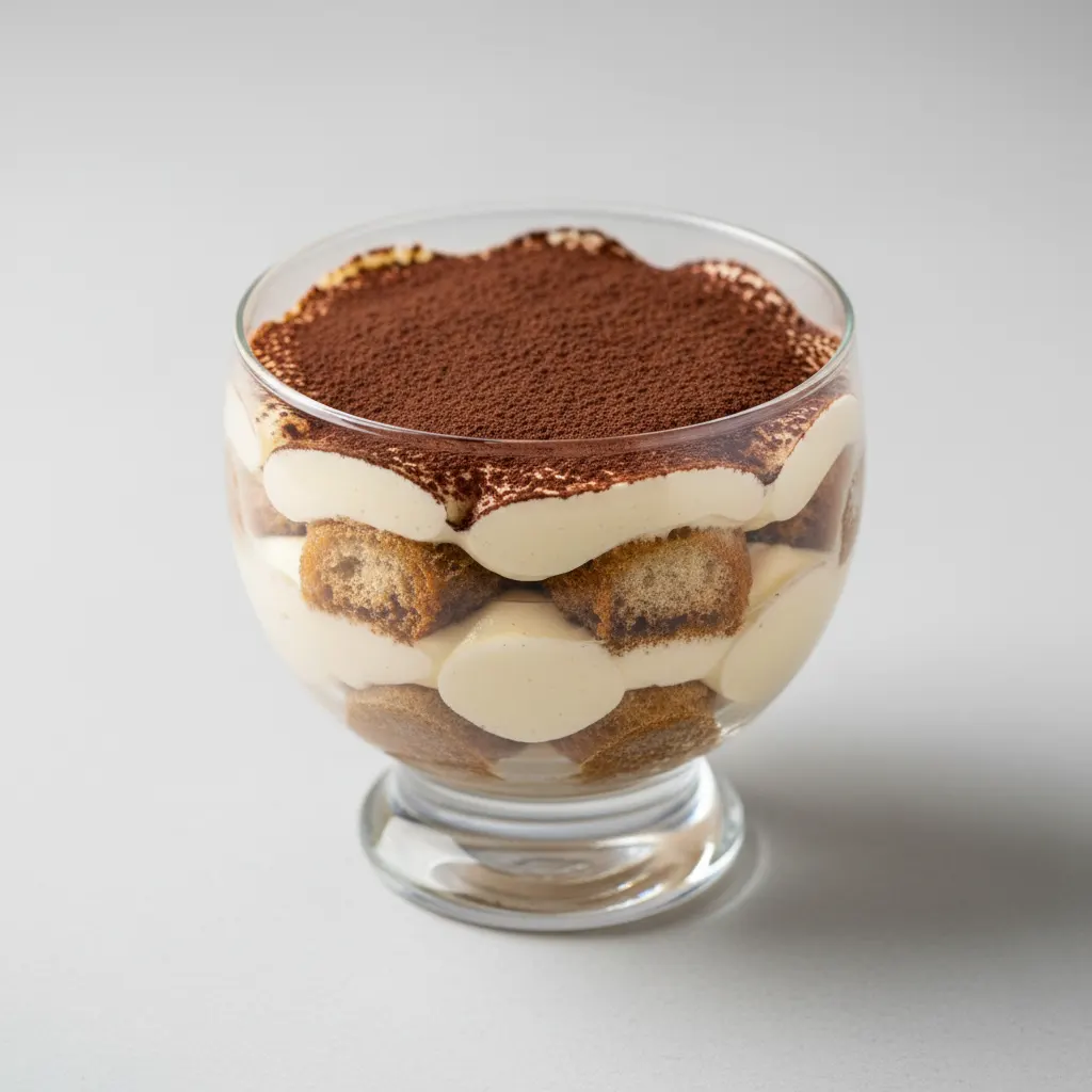 Tiramisu in a Glass Bowl