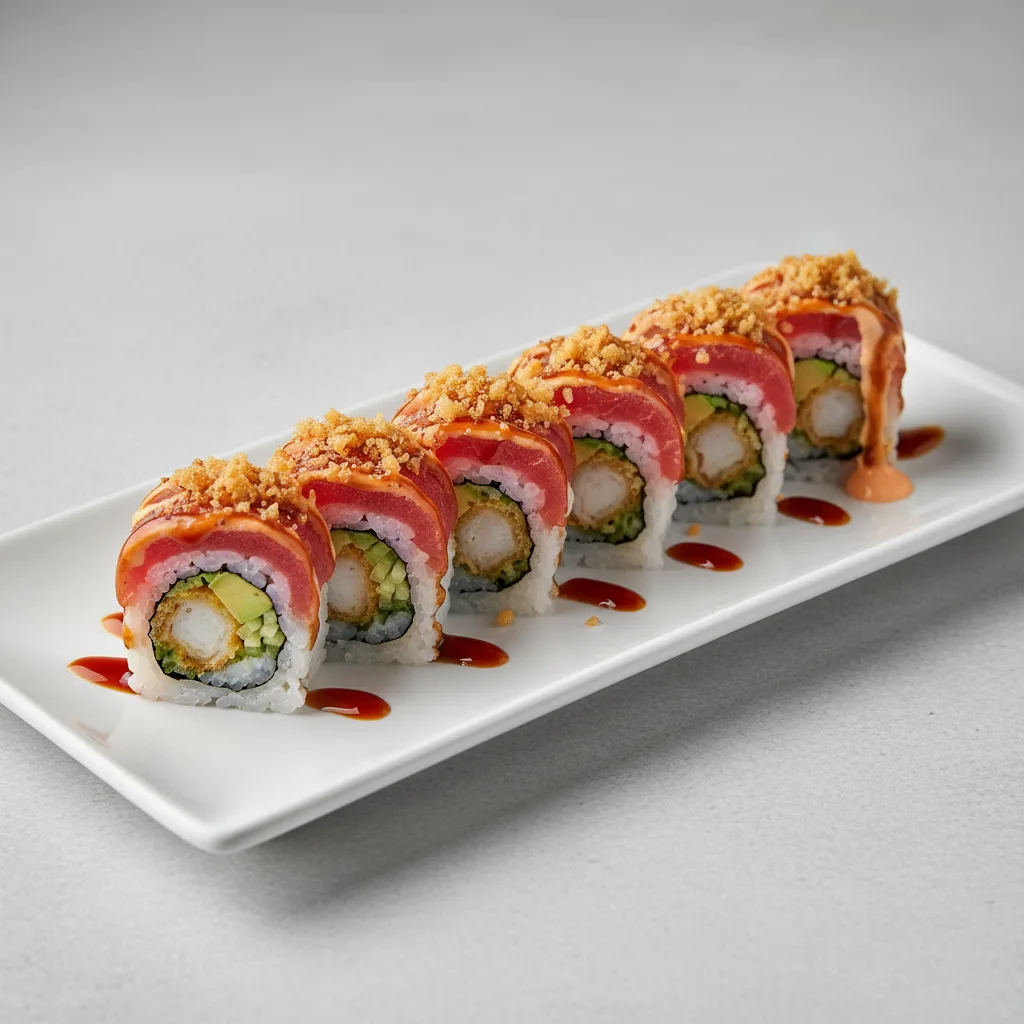 Spicy Tuna Shrimp Tempura Roll Spicy Tuna Shrimp Tempura Roll