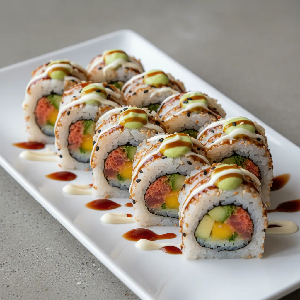 Tuna Triple Crunch Roll Tuna Triple Crunch Roll
