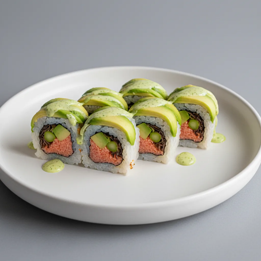 Spicy Salmon Asparagus Roll Spicy Salmon Asparagus Roll