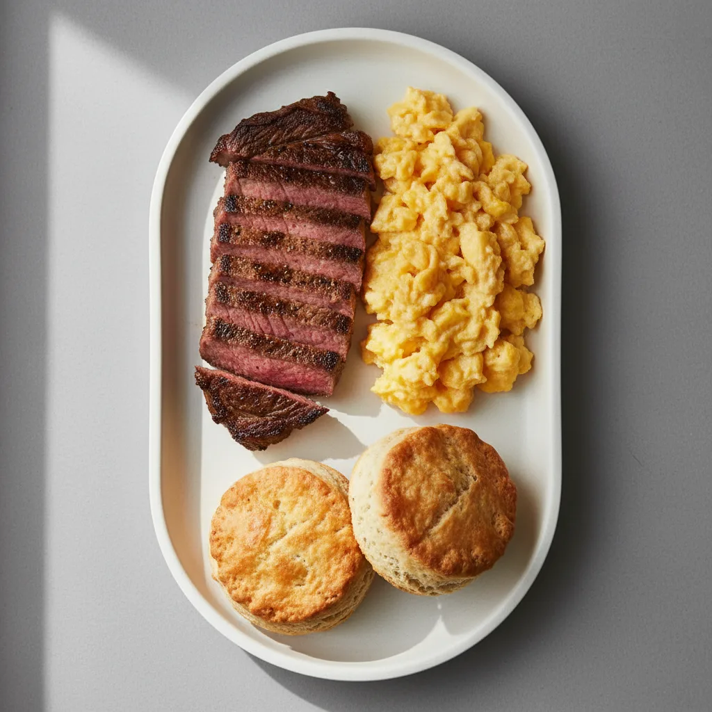 Steak and Eggs Tray Steak and Eggs Tray