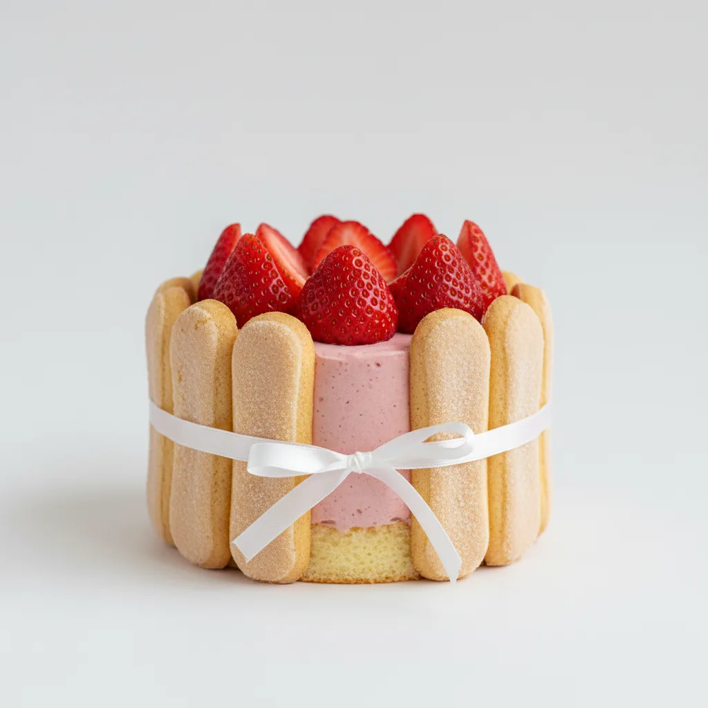 Strawberry Charlotte Mousse Cake