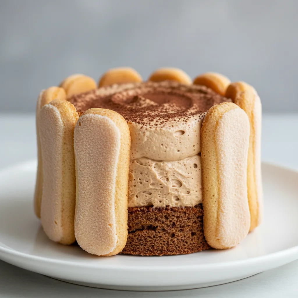 Tiramisu Charlotte Mousse Cake